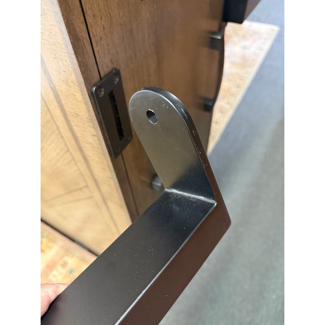 Wood Foundry Select Queen Ambrosia Rolling Cabinet Bed Frame For Sale - Image 7 of 12