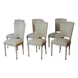 Antique French Dining Room Chairs, 1930s, Set of 6 For Sale