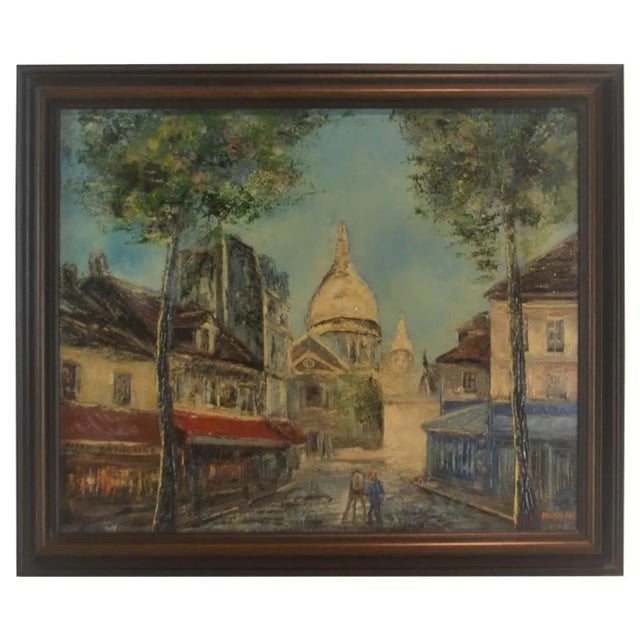 1980s Oil on Canvas French Painting For Sale - Image 5 of 5