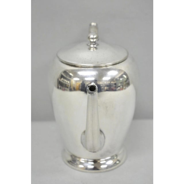 Silver Vintage Abraham & Straus Victorian Silver Plated Bulbous Coffee Pot Teapot For Sale - Image 8 of 14