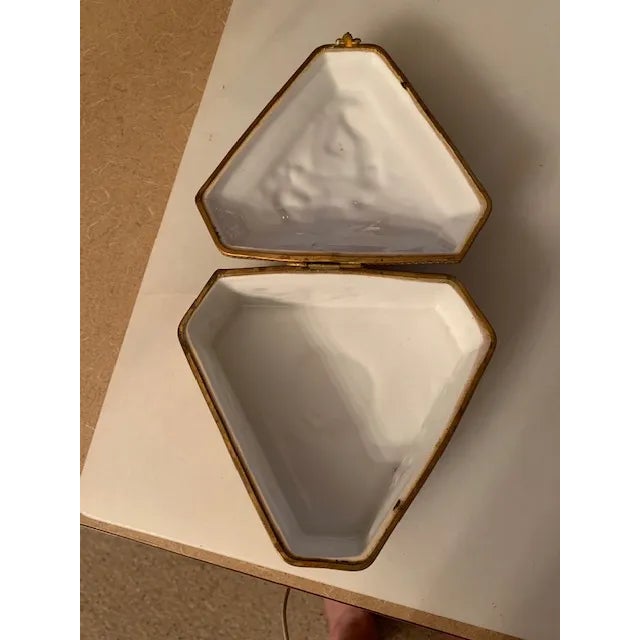 Mid 19th Century Mid 19th Century Antique French Haviland Porcelain Jewelry Box For Sale - Image 5 of 11