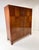 1940's Swedish Cabinet. 2 Large doors conceal interior adjustable shelves. Mahogany.