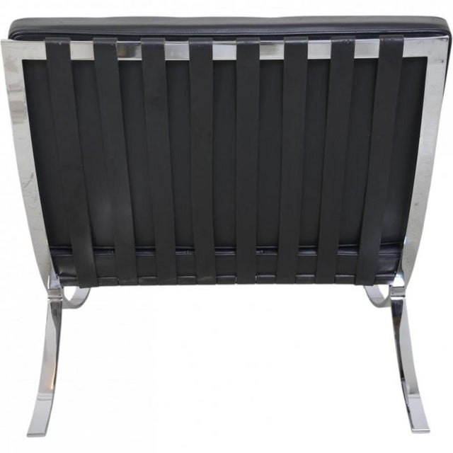 Barcelona Chair in Black Leather by Ludwig Mies van der Rohe, 2010s For Sale - Image 12 of 18
