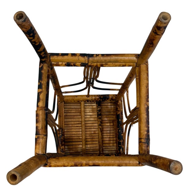 Vintage Tall Tortoise Rattan Plant Stand For Sale In Miami - Image 6 of 7