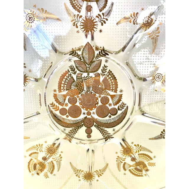 1970s Vintage George Briard Gilded Glass Dish For Sale - Image 4 of 8