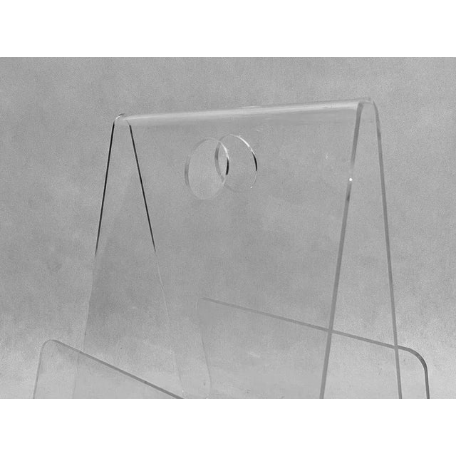 Acrylic Glass Magazine Rack, 1970s For Sale - Image 4 of 5