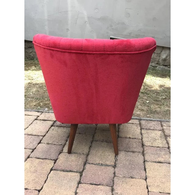 Mid-Century Modern Red Cocktail Chair, 1950s For Sale - Image 3 of 10