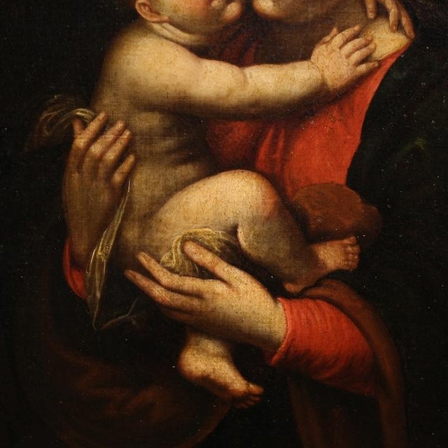 Late 18th Century Italian Artist, Madonna and Child, 1770, Oil on Canvas For Sale - Image 5 of 13