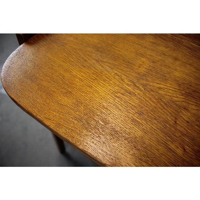 Vintage Czechoslovakian Side Table in Oak, 1960s For Sale - Image 6 of 9