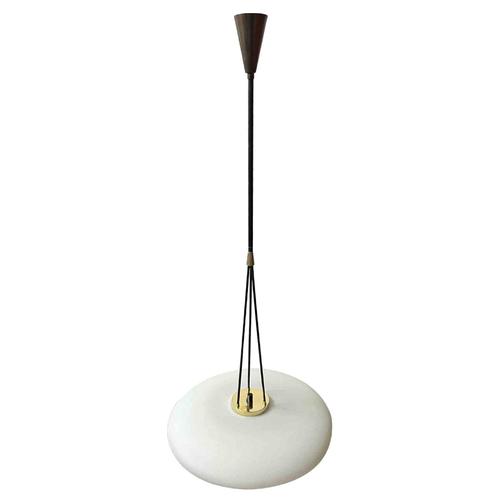 Vintage Chandelier by Stilnovo, 1970s. H 110 x 50 cm. Good conditions! This piece is attributed to the mentioned...