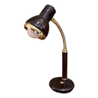Vintage Black Table Lamp in Metal, 1950s For Sale