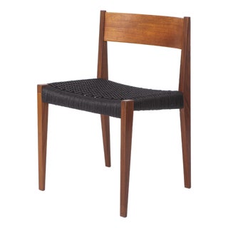 Mid-Century Modern Danish Pia Chair in Teak with Black Cord Seat by Poul Cadovius for Cado, 1960s For Sale