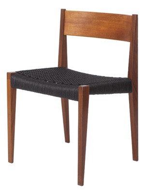 Mid-Century Modern Danish Pia Chair in Teak with Black Cord Seat by Poul Cadovius for Cado, 1960s