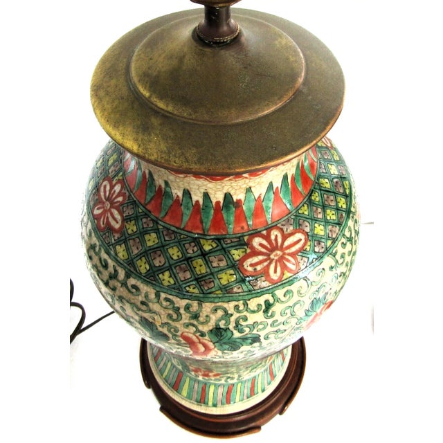 Antique Chinese Ming Dynasty Famille Verte Phoenix Vase Table Lamps - a Pair For Sale - Image 4 of 12