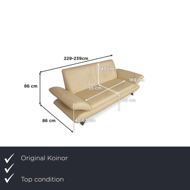 Bring a real burst of energy into your living room with the Rossini sofa from Koinor. The vibrant yellow of the high-...