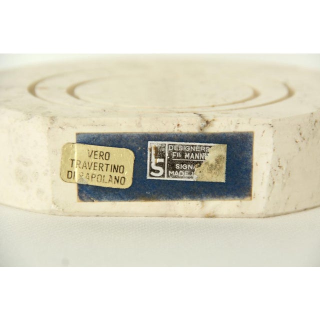 Modernist Travertine Sculpture / Vase by Enzo Mari for F.lli Manelli, Italy, 1970s For Sale - Image 9 of 10