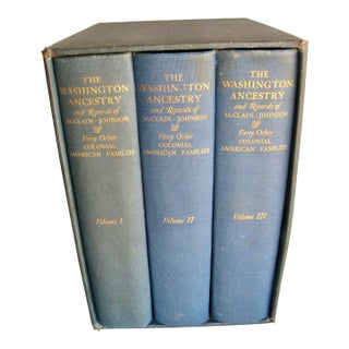 Set of 3 Books the Washington Ancestry 1932 Edition For Sale