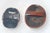 Brown Antique Carved Japanese Wood Mask Netsukes, Signed Deme Joman and Iko For Sale - Image 8 of 10