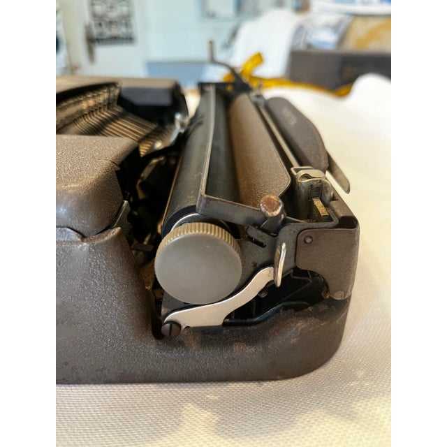 Metal 1950s Smith-Corona Portable Skywriter Typewriter For Sale - Image 7 of 13