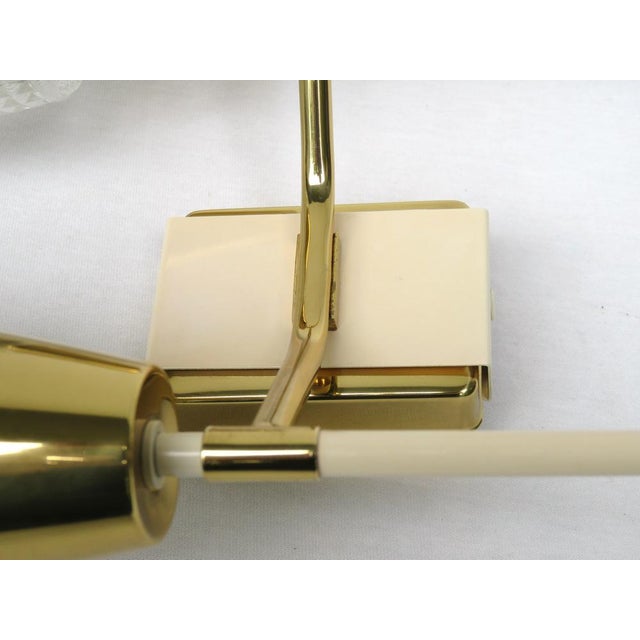 Wall Lights in Brass and Beige, 1950s, Set of 2 For Sale - Image 17 of 18
