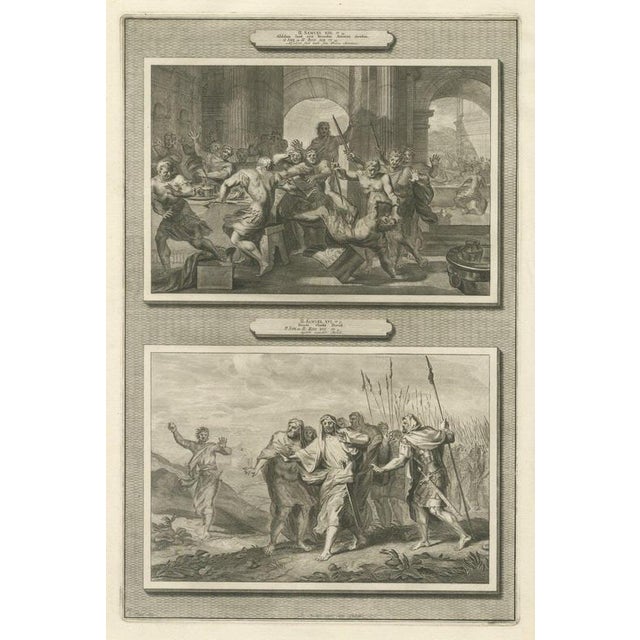 Pieter Mortier, Absalom Has Amnon Killed and Shimei Curses David, Pieter 1700, Engraving For Sale - Image 12 of 12