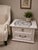French Shabby Chic Nightstand or End Table Hand Painted For Sale - Image 4 of 4