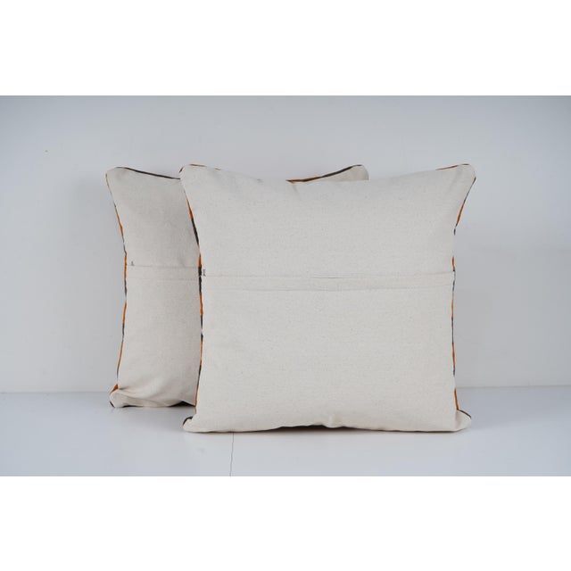 1960s Striped Wool Cushion Cover - A Pair For Sale - Image 5 of 5