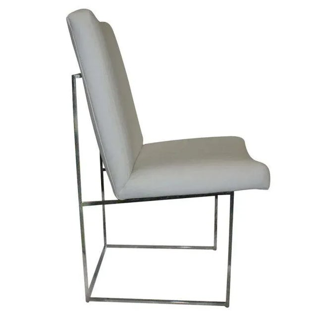 Milo Baughman 8 Milo Baughman Leather & Chrome Thin Series High Back Chair For Sale - Image 4 of 8