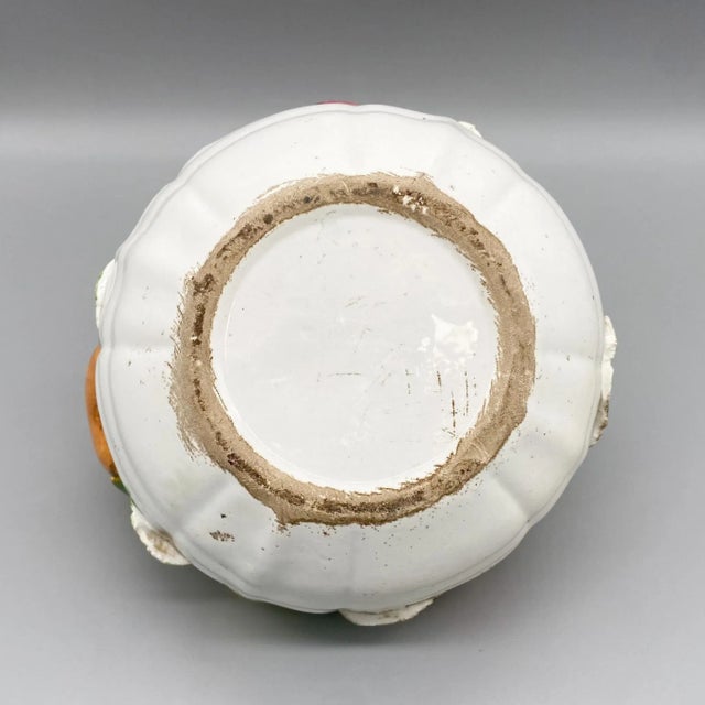 Late 20th C. Italian Fruit Bowl – Hand-Painted – Rustic Kitchen / Mediterranean For Sale - Image 9 of 12