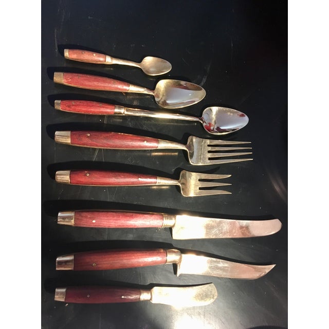 Thailand/Siam Vintage Handmade Brass & Rosewood Flatware Set Set of 96 Chairish