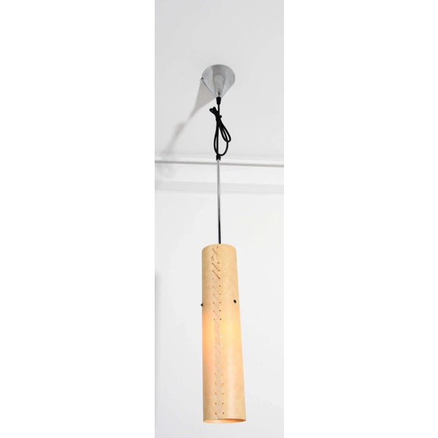 Pendant Light with Stitched Beige Parchment, Santa & Cole For Sale In Palm Springs - Image 6 of 13