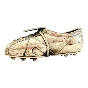 Early 20th Century Italian Silverplated Football/ Soccer Cleat Ashtray