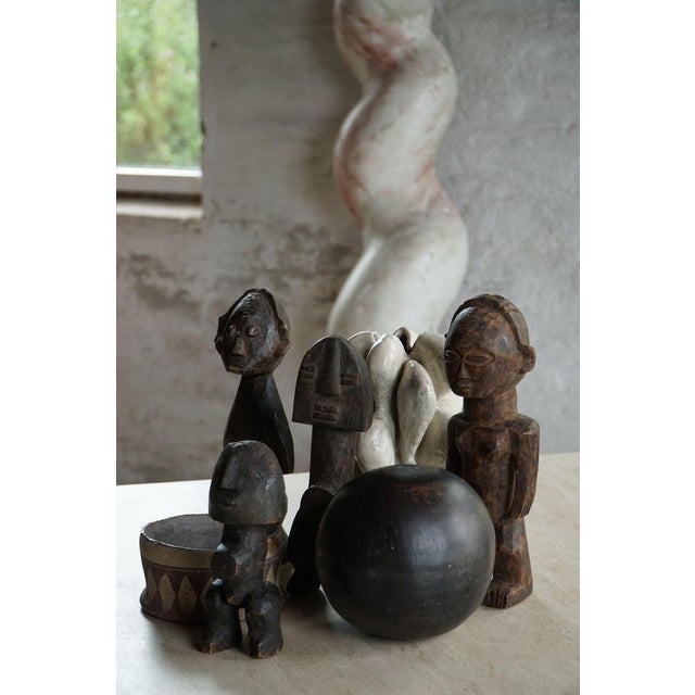 Decorative Handcrafted African Wooden Sculptures, 1940s, Set of 4 For Sale - Image 4 of 16