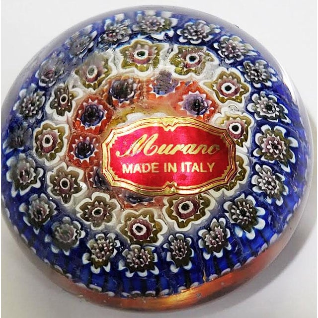 Murano Set of 3 Murano Milifiori Paper Weights With Factory Stickers - Made in Italy For Sale - Image 4 of 6