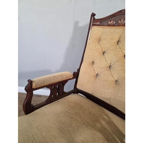 Brown Antique Edwardian Walnut Chair, 1920s For Sale - Image 8 of 11