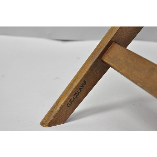 Vintage Mid Century Italian Style Modern Beech Wood Clothing Valet Chair Seat, B For Sale - Image 14 of 18