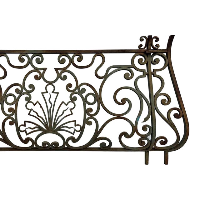 Balcony Antique Wrought Iron Beaux Arts Style For Sale - Image 4 of 6