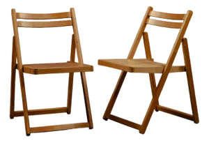 Set of Bauhaus Folding Chairs in Beech, Germany, 1950s