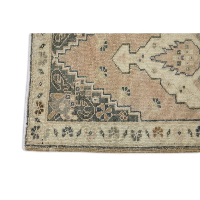 Turkish Oriental Hand Knotted Rug Turkish Mini Rug 1'7" x 3' For Sale - Image 3 of 5