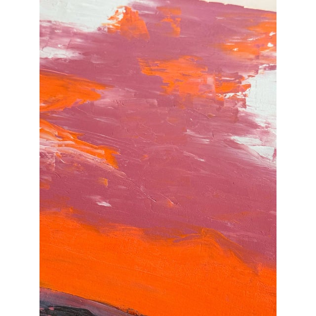 Sunset Landscape Painting on Canvas For Sale - Image 4 of 5