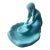 Art Deco Van Briggle Pottery Ming Blue Native American Indian Girl Grinding Corn Maize Sculpture For Sale