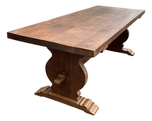 French Solid-Plank Oak Farmhouse Table