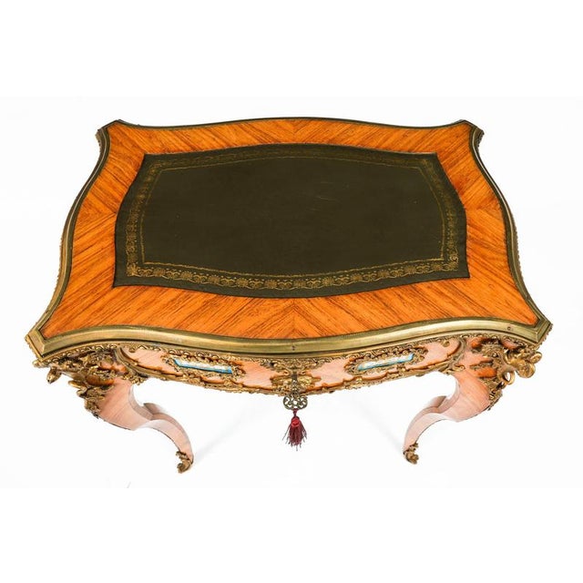 Antique French Ormolu Bureau Plat Desk after Linke, 19th Century For Sale - Image 5 of 18