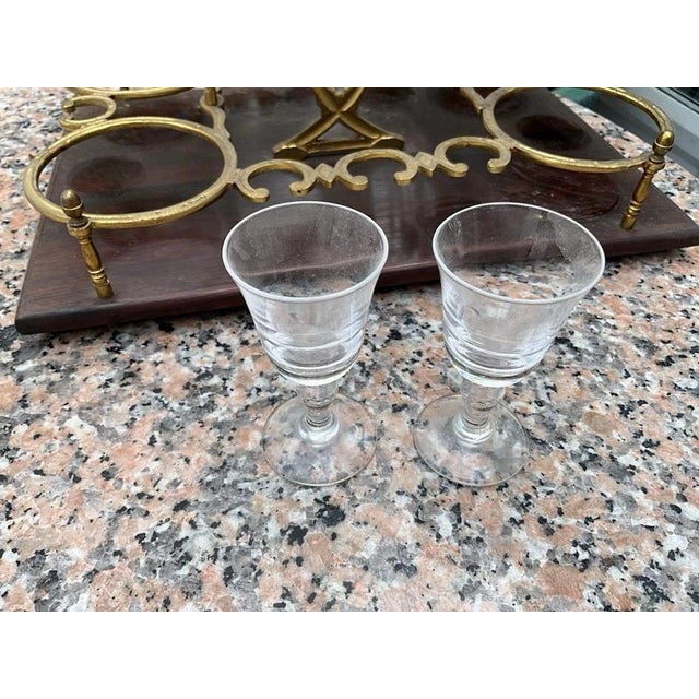 Napoleon III Boulle Liquor Cabinet by Cristallerie Du Pantin, Set of 20 For Sale - Image 6 of 18