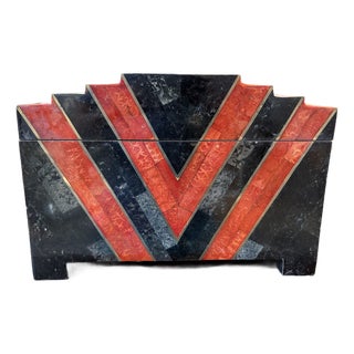 1980s Maitland Smith Tessellated Table Box For Sale