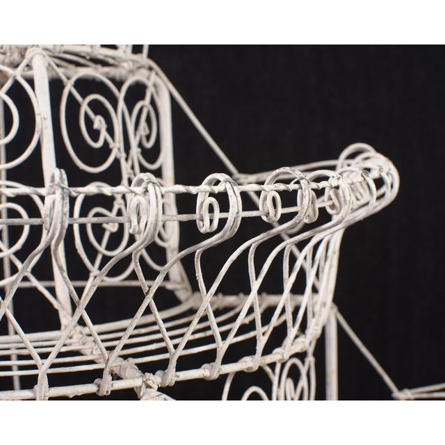 Metal English Victorian Three-Tier Demilune Wire Garden Plant Stand For Sale - Image 7 of 18