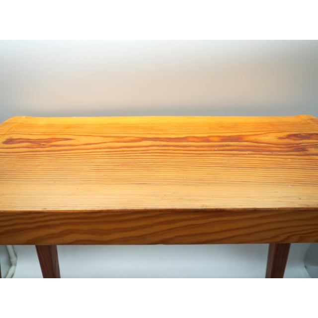 1970s Vintage Scandinavian Pine Stool, 1970s For Sale - Image 5 of 12