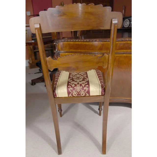 English Regency Dining Chairs with Walnut Inlay, Set of 12 For Sale - Image 15 of 18