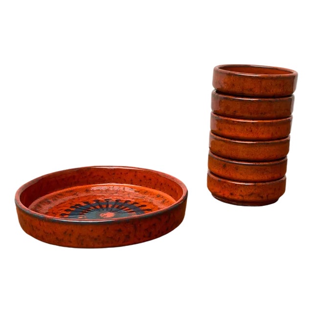 Mid-Century Ceramic Bowls, Set of 7 For Sale