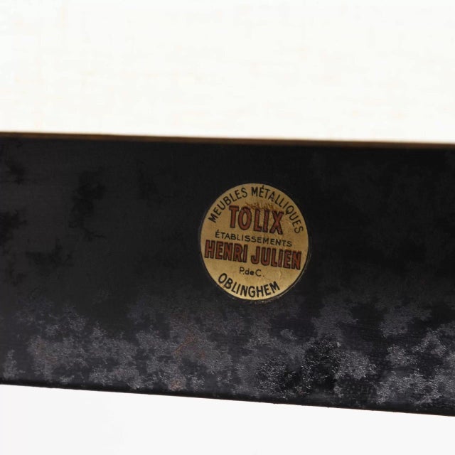 1950’s original French T55 Tolix rectangular cafe – kitchen – dining table. This Tolix model features folded sheet steel...